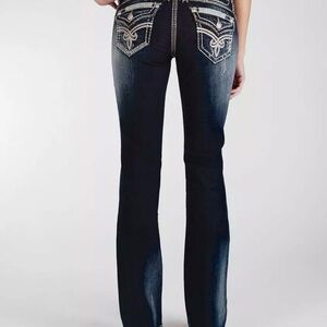 ROCK REVIVAL ROZA Low Rise Easy Boot Jeans Cowgirl Rodeo Size 31